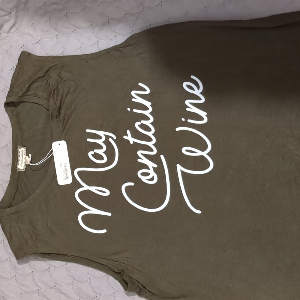 "May Contain Wine" Sleeveless Top